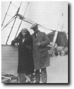 Edward S. Curtis and Beth Curtis Magnuson en route to Alaska, by unknown photographer, 1927. Smithsonian Libraries.