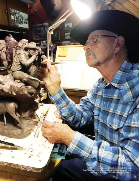 Bill Nebeker with sculpture