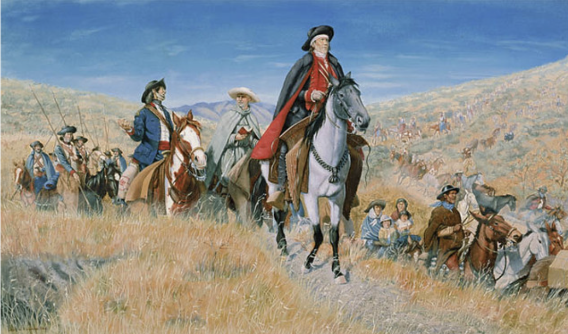 Image of explorers on trail